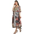 thumbnail image 3 of Miss Lavish London Kaftan Dresses for Women,Beach Kaftan Coverups,Hawaiian Coverups for Women,Long Beach & Swimsuit Coverups,Plus Size African Caftan Dress,Moroccan Style Loungewear Black 3XL, 3 of 6