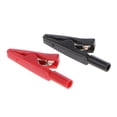 thumbnail image 3 of MYG 2Pcs Insulated Alligator Clip 2mm BMYGna Female Adapter Meter Test Black+Red, 3 of 9