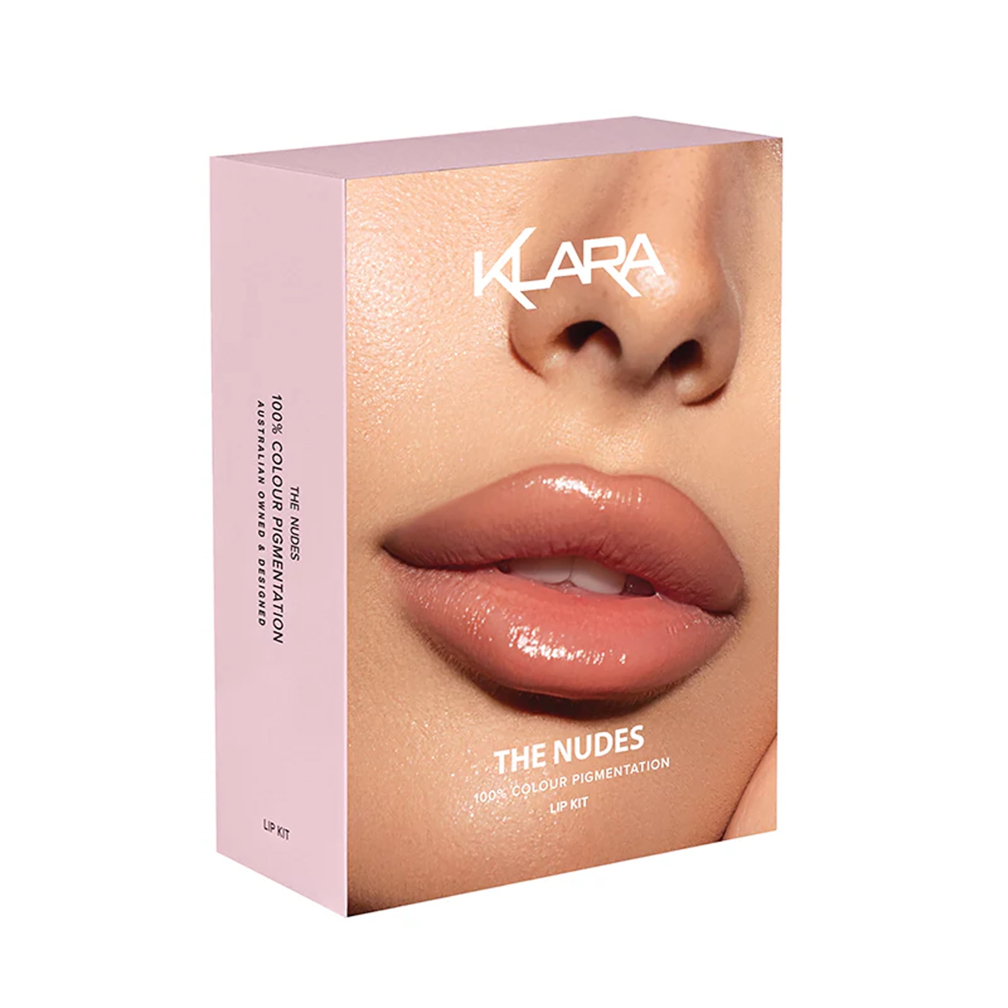 Klara Cosmetics The Nudes Lip Kit, Lipstick Set, Liquid Lipset, 4 Pc