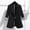 Black, variant on jjayotai Women's Cropped Blazer Jacket, Fashion 3/4 Sleeve Single Button Cardigan Suit Coat Lapel Open Front Solid Cardigans Top