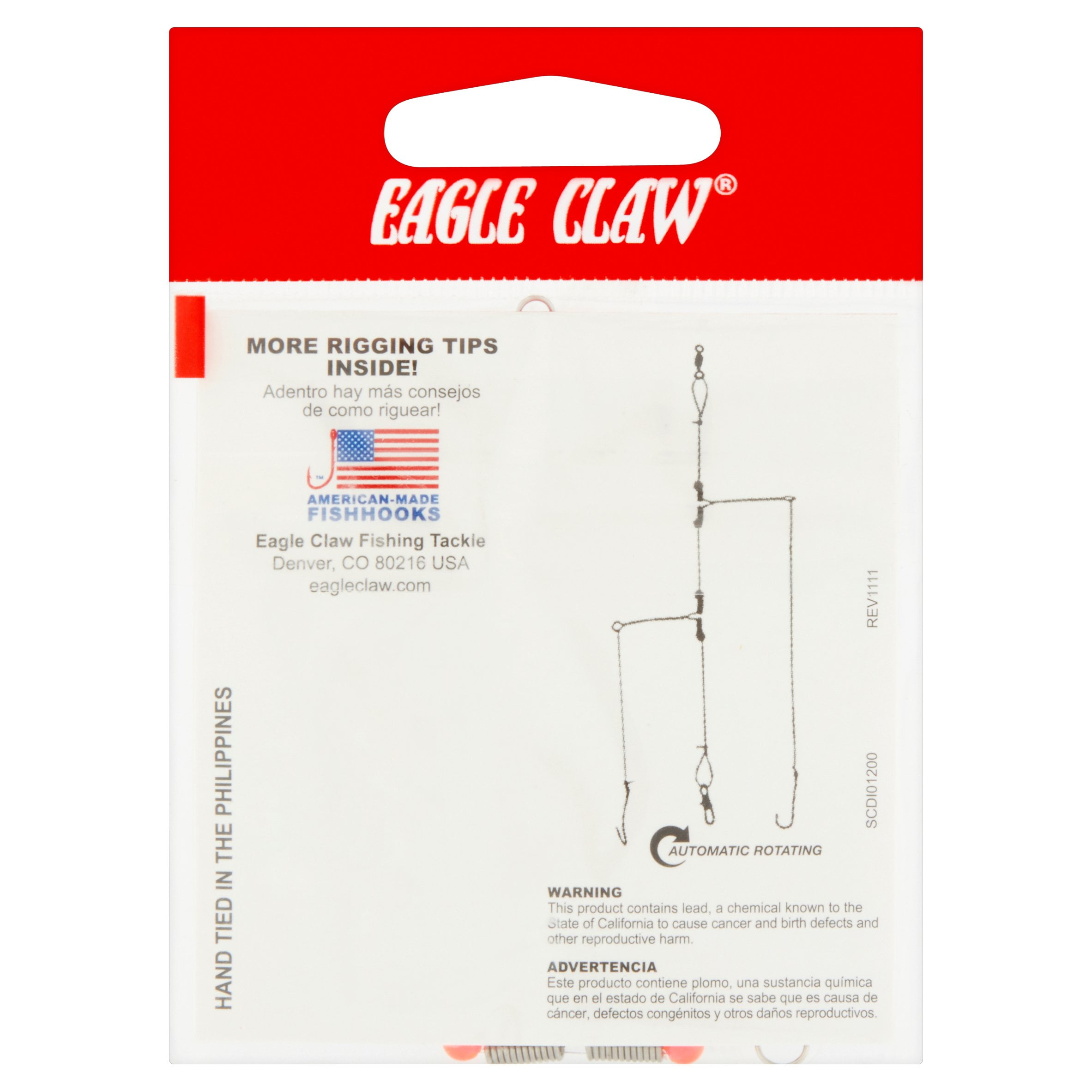  Eagle Claw Crappie Rig, Size 2/0 : Fishing Bait Rigs