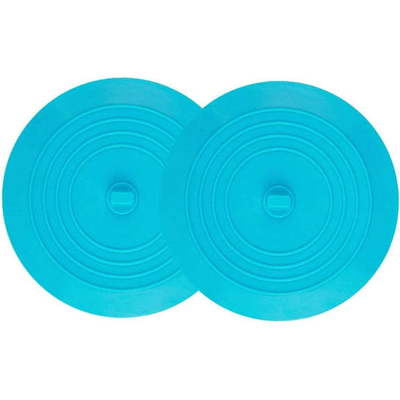 2 Pack Tub Stopper, 6 inches Large Drain Stopper, Silicone Bathtub Stoppers Flat Bathtub Drain Cover Hair Stopper Suction Bathtub Plug for Kitchen and Laundry