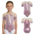 thumbnail image 3 of TSSOE Kids Girls Figure Ice Skating Jumpsuit Sparkly Rhinestone Gymnastics Bodysuit Rhythmic Dance Leotard Pink 12, 3 of 4