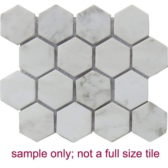 Intrend Tile NS022-B Mosaïque Hexagonale en Pierre Travertin de 1,25 x 1,25 Po