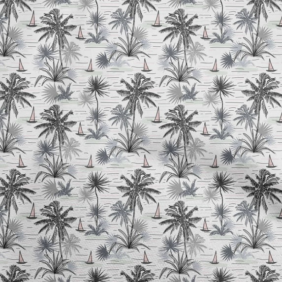 oneOone Cotton Poplin Twill Gray Fabric Sea Life Pattern Diy Clothing Quilting Fabric Print Fabric By Yard 56 Inch Wide