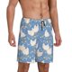 thumbnail image 2 of Balery Funny Chicken Pantalones cortos de pijama de punto de algodón para hombre con cinturilla y bolsillos-Large, 2 of 6