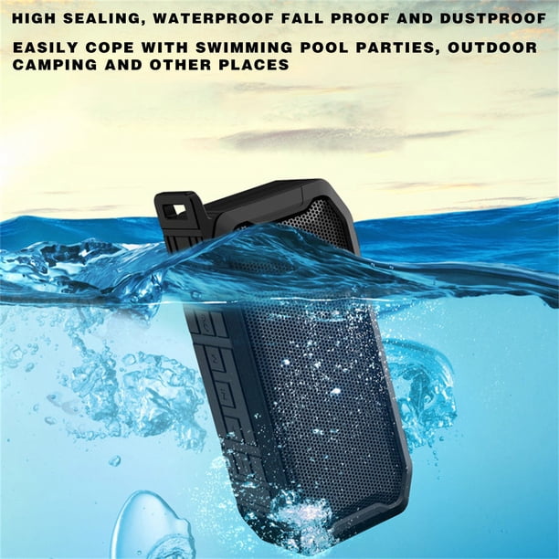 Altavoz de sonido envolvente impactante de 360 ° 24H Play-time 4 PlayMode IPX7 Altavoz portátil Bluetooth 5.0 para acampar al aire libre Montar en la playa