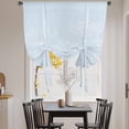 thumbnail image 3 of Blue Dandelion Balloon Curtains for Living Room/French Door, Spring Modern Minimalist Country Flower Tie Up Curtains 63 Inch Length Energy Saving Kitchen Curtains Shades for Windows 42"x63", 3 of 8