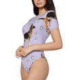 thumbnail image 2 of Yiaed German Shepherd Dog Print Women's Waist-Cinching Short-Sleeved Onesie,Elastic Onesiet,Snaps At Bottom,Easy To Put On And Take Off for Wome Bodysuit -X-Large, 2 of 8