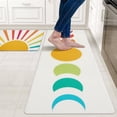 thumbnail image 2 of Kitchen Mats for Floor, White Kitchen Rugs Set of 2 Anti Fatigue Mats for Kitchen Floor Non Slip Washable Waterproof Moon Phase Colorful Kitchen Rugs 17.3"X29.5"+17"X47.2", 2 of 6
