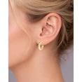 thumbnail image 5 of 14K Yellow Gold Round Gold Hoop Earring for Women | High-Polish, ¾ Inch Diameter, Chunky (4mm)| Real Gold, Stamped for Authenticity, 5 of 5