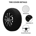 thumbnail image 2 of Sikiie cartoon colorful Bow tie Print PVC Leather Spare Tire Wheel Cover Spare Tire Cover, for Car Truck SUV Camper Trailer Universal Fit-14 inch, 2 of 6