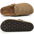 thumbnail image 4 of Ecetana Women's Suede Clogs & Mules Cork Footbed Slip On Leather Mules with Arch Support, 4 of 7