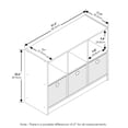thumbnail image 4 of Pemberly Row Wood 3x2 Bookcase Storage w/Bins in Columbia Walnut/Dark Brown, 4 of 6