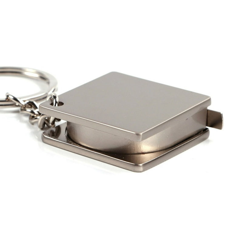 Stainless Steel Mini Retractable Pocket Measuring Ruler Tape Measure  Keychain