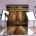 thumbnail image 2 of ABPHOTO Polyester 5x7ft Wooden Wall Wooden Floor Backdrop Background Ideal for Baby, Newborn, Personal Photo and Product Photography, 2 of 3