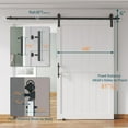 thumbnail image 2 of ALAMEDADT 48''x 80'' Sliding Barn Door with 8 Ft Barn Door Hardware Kit& Handle& Floor Guides,Pre-Drilled Holes Easy Assembly - Include Installation Manual, Water-Proof PVC Surface, H-Frame, White, 2 of 7