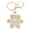 White Colorful, variant on Rhinestone Snowflake Keychain Exquisite Sparkling Cute Keyring Handbag Pendant White (3.54 in / 9 cm)