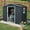 Black, variant on Alvantor 8 x 4 FT Outdoor Storage Shed Metal Garden Shed with Sliding Door and Window for Backyard, Garden, White