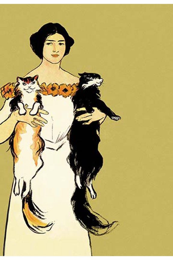 Springtime Felines Fine art canvas print (20" x 30")