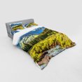 thumbnail image 3 of Ambesonne Landscape Bedding Set 3 Pcs, Mountain Forest River, Twin, Multicolor, 3 of 3