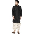 thumbnail image 1 of Royal Kurta Mens Silk Blend Dhoti Kurta Set (38, Blue 2), 1 of 1