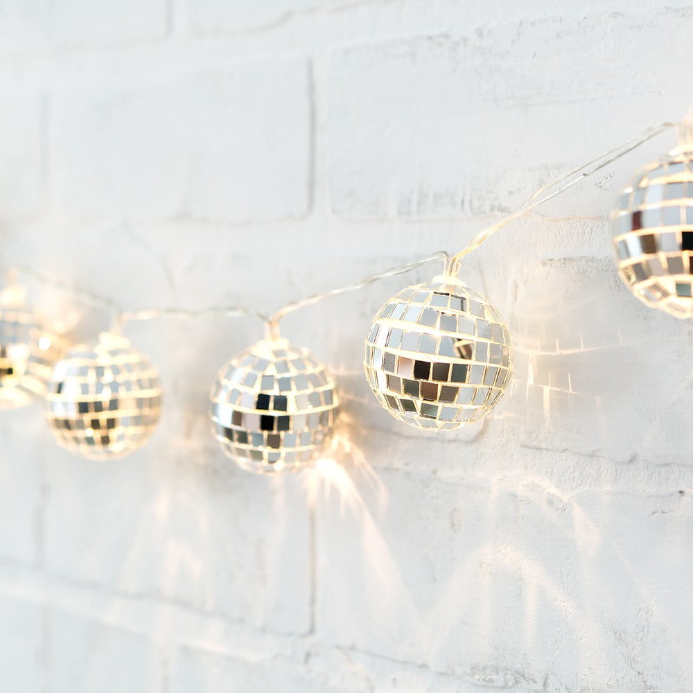 Decorative Battery Operated LED String Lights Disco Ball Walmart