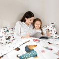 thumbnail image 4 of Homewish Cartoon Dachshund Dog Twin Comforter Sets,Cute Flowers Bedding Set,White,Reversible,2 Pieces,1 Comforter and 1 Pillowcase, 4 of 7