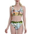 thumbnail image 2 of Picia African Women Women's High Waisted Bikini Scoop Neck Swimsuit Two Pieces Bathing Suit-Medium, 2 of 8