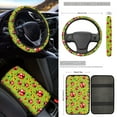 thumbnail image 3 of Jeiento Ladybug Automotive Seat Covers & Accessories Full Set of 17 Includes Front & Back Seat Cover Car Floor Mat Seat Belt Cover Pads Steering Wheel Cover Universal Fit Green, 3 of 8
