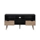 thumbnail image 3 of Mueble de TV Rack Top Living Centro de Entretenimiento Estilo Nórdico Negro y Café, 3 of 9
