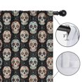 thumbnail image 4 of Blackout Kids Curtains,Black Colorful Skull Pattern Childrens Insulated Curtains Set Of 2,Bedroom Essentials,Toddler Room Decor 42x54in(106x137cm), 4 of 5
