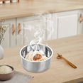 thumbnail image 4 of Stainless Steel Steamer Basket With Handle And Stand Reusable Food Steaming Rack Round Steamer Holder Steamer Insert For Pot Rice Cooker Supplies 16.5cm Silver, 4 of 9