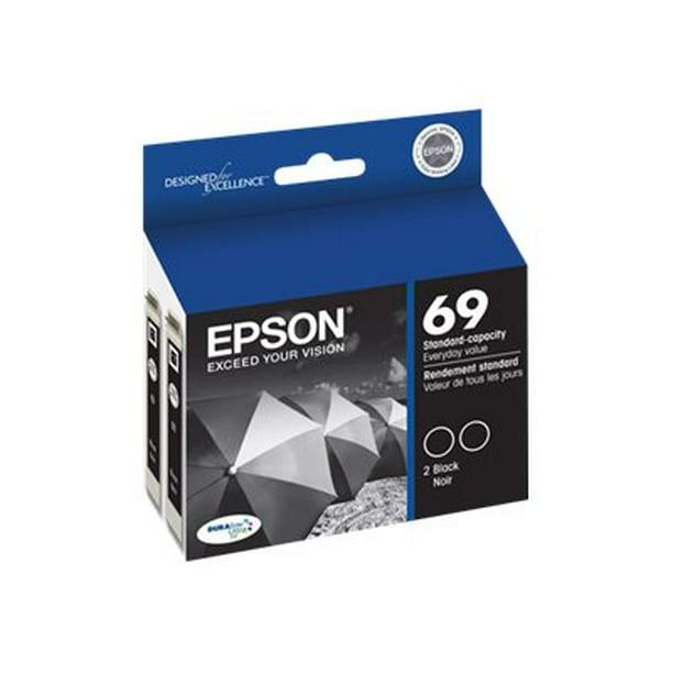 Epson 69 dual-pack - 2-pack - Noir - original - Cartouche d'Encre - pour Stylet N11, NX110, NX115, NX215, NX305, NX415, NX510, NX515; Effectif 1100, 31X, 61X