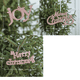 thumbnail image 2 of 6 piezas de adornos colgantes con purpurina en forma de letrero navideño, para ventana, árbol, pared, decoración del hogar, 2 of 5