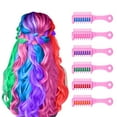 thumbnail image 4 of New Hair Chalk Comb for Girls Kids, Washable Temporary Hair Color Dye for Kids Age 5 6 7 8 9 10+ Birthday Party Gift Cosplay DIY, Children's Days, 4 of 8