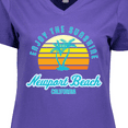 thumbnail image 4 of Inktastic Summer Enjoy the Sunshine Newport Beach Florida in Blue Women's V-Neck T-Shirt, 4 of 5
