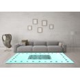 thumbnail image 3 of Ahgly Company Indoor Square Solid Light Blue Modern Area Rugs, 5' Square, 3 of 4