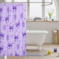 thumbnail image 3 of Manfei Coquette Bow Shower Curtain 72Wx72L,Purple Dreamy Bowtie Bathroom Curtain, 3 of 5