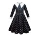 thumbnail image 1 of Disfraz de Halloween Wednesday Addams para niña, Vestidos para niña, Vestidos de fiesta de malla, disfraces de carnaval, trajes para niño de 160cm Gao Jinjia LED, 1 of 2