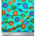 thumbnail image 1 of Soimoi Tissu en Rayonne Imprimé Fleurs Colorées par Yard 42 Pouces de Large, 1 of 3