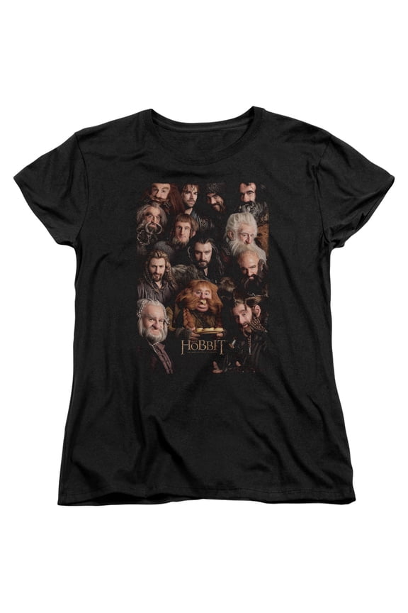 The Hobbit - Dwarves Poster - Women's Short Sleeve Shirt - Small