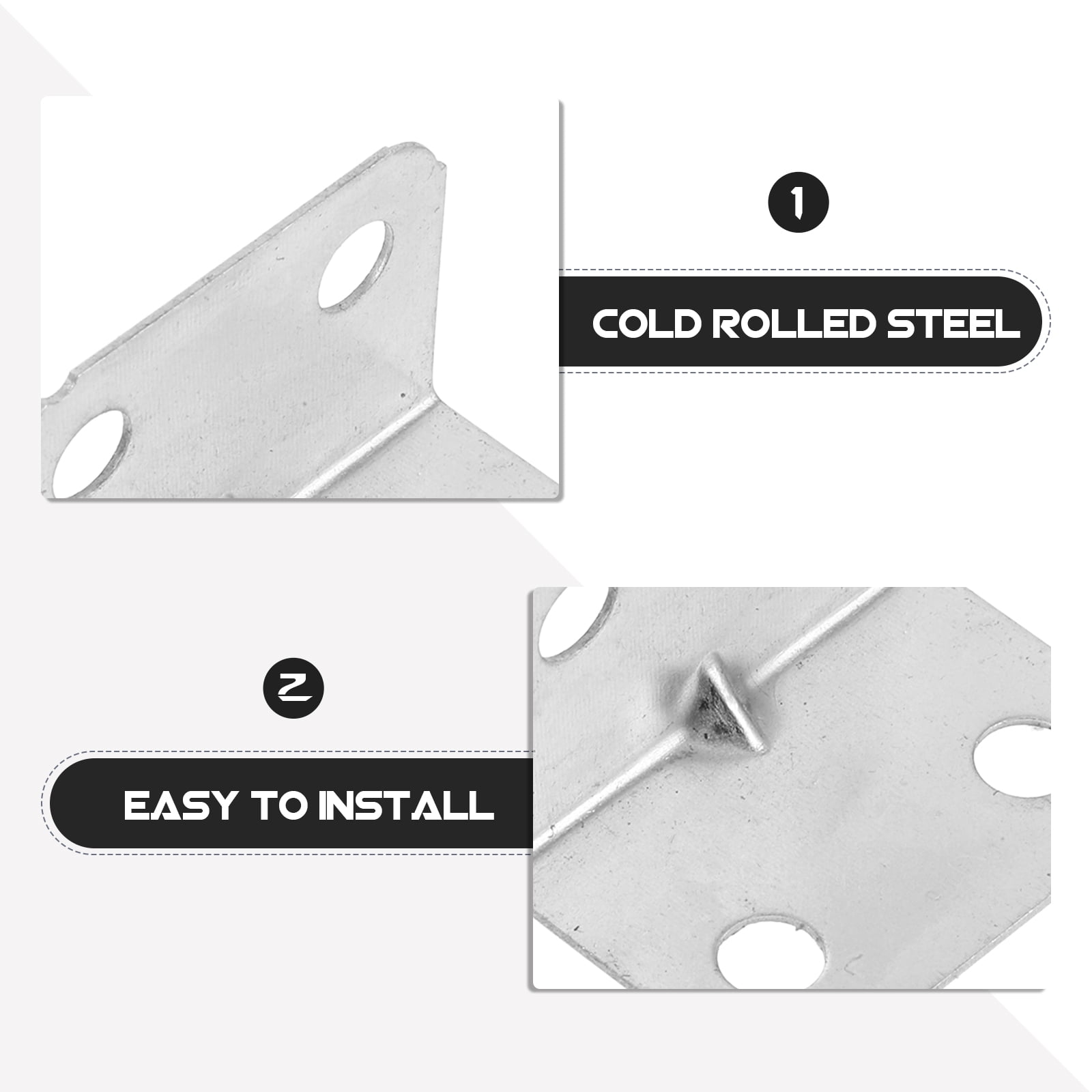 Masteelf 100PCS L Brackets Small Adjustable Joint Connector Metal Corner Brackets 90 Degree Right Angle Braces Furniture Corner Brackets Table Top Fasteners for Wood Furniture