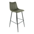 thumbnail image 2 of Moe's Home Collection Alibi 30" Vegan Leather Barstool in Dark Green (Set of 2), 2 of 8