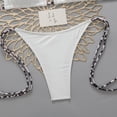 thumbnail image 3 of Dresfit Simple Two Piece Swimsuit for Women - Breathable Fabric Beach Set White M, 3 of 5