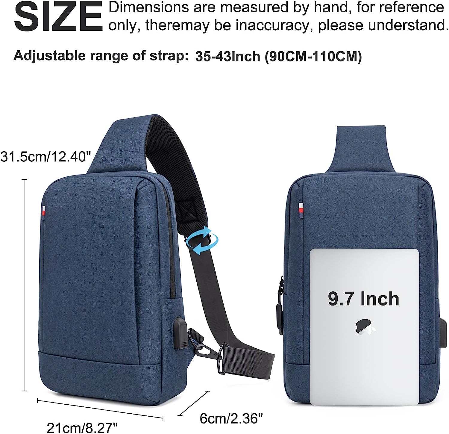 Messenger Bag Sling Bag Crossbody Shoulder Bag for Men Women Travel Work Satchel Bags
