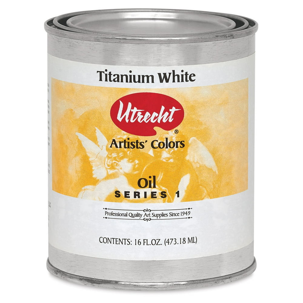 Utrecht Artists' Oil Paint Titanium White, 16 oz Can
