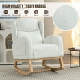 thumbnail image 3 of FFH Rocking Chair for Nursery, Teddy Glider Rocker, Reading Chair, Accent Chair, White, 3 of 9