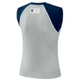 thumbnail image 4 of Women's WEAR by Erin Andrews  Heather Gray Detroit Tigers Cropped Raglan Tank Top, 4 of 4