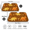thumbnail image 3 of Uemuo Dinosaurs and Leaves Pattern Accordion Car Windshield Sun Shade, Foldable Reflective Sun Visor for Car, Reflector Windshield Sunshade-, 3 of 7